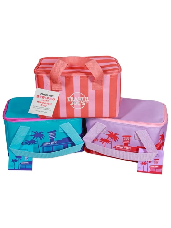 Trader Joe'S Handbags - 🌴SET OF 3 Trader Joe's Summer 2026 Insulated Mini Bag - Coral Pink Lavender Blue